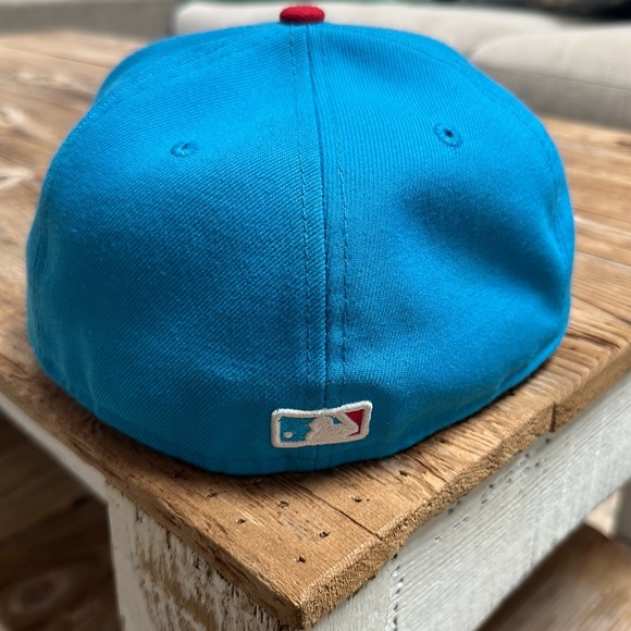 Men's Miami Marlins New Era Blue/Red 2021 City Connect 59FIFTY Fitted Hat 7 1/4 - Picture 4 of 11